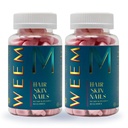 WEEM Hair Skin ve Nails Gummies - Sağlıklı Saçları Destekler - Kadınlar ve Erkekler için Vegan Biotin Vitaminleri Daha Hızlı Saç Büyümesi, Güçlü Çiçeği, Sağlıklı Cilt, Ekstra Güç (2)