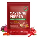Cayenne Pepper Supplements - Cayenne Pepper Capsules with Vitamin E, D3, K2, Grape Seed, Hawthorn, Beetroot & Berberine Extracts pa