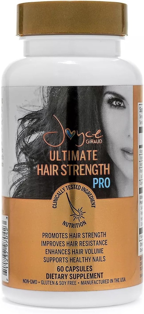 Joyce Giraud Ultimate Hair Strength Supplements 30-Day Supply, Bilimsel olarak Saç Kaybının Azaltılması için formüle edildi, 60 Capsules