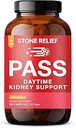 STONE RELIEF AM – Daytime Herbal Kidney Support for Relief, Comfort, & Artan Akış (180 Capsules + Stone Catcher + Bas Kılavuzbook)