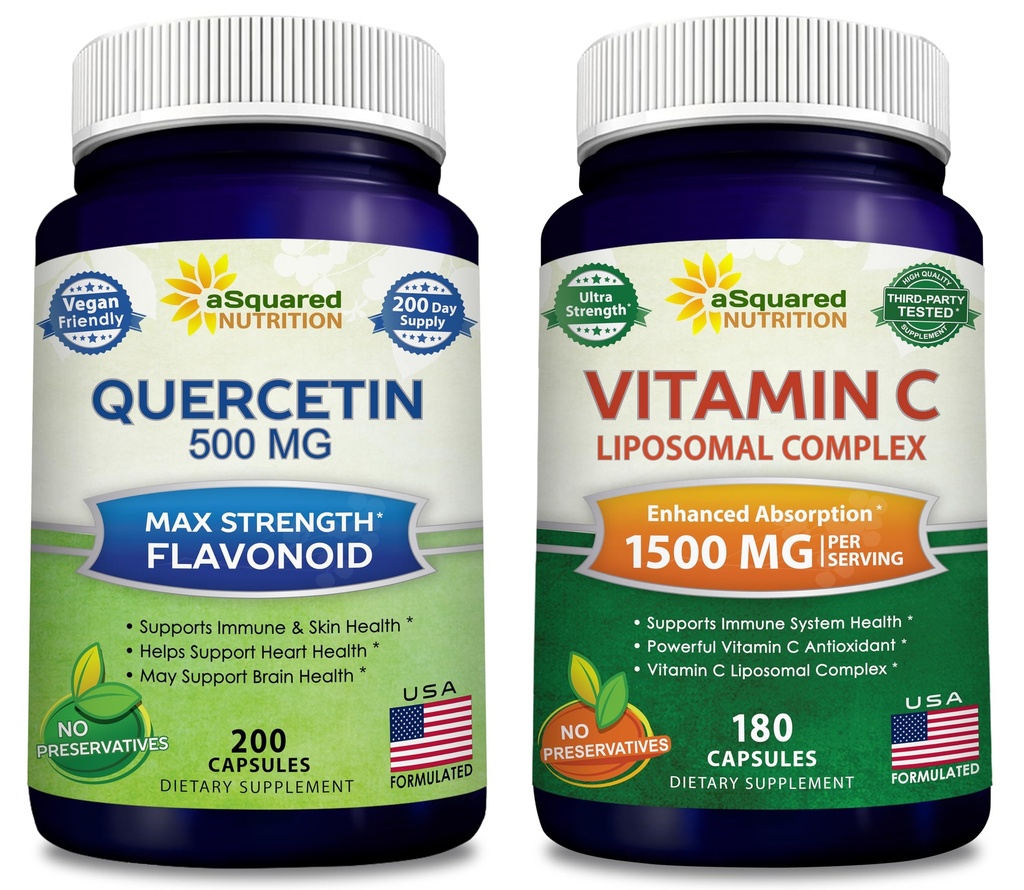 Quercetin 500 mg & Vitamin C Liposomal Kompleksi 1500 mg - Immune Support