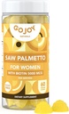 Πριόνι Palmetto Gummies - 500mg Πριόνι Palmetto για γυναίκες με 5000mcg Βιοτίνη & 10mg Ψευδάργυρος - Μη-GMO, Ζάχαρη, Γλουτένη & χωρίς σόγια, Vegan - 3rd-Party Lab Tested, 30-Day Supply, 60 Chewable Gummies