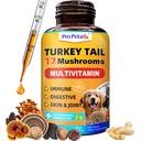 Turkey Tail Mushroom Liquid for Dogs 3000mg - Highly Concentrated Formula Support for Itch, Wart, Lumps Lipoma - Mushroom Extract Blended with Turmeric, 2B Probiotics & 10 Vitamins for All Dogs & Cats