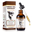 Turkey Tail Mushroom for Dogs, Dog Mushroom Supplement, Mushroom Drops for Dogs, Support Immune Health, Digestive & Joint Mobility, Wild Mushroom Supplement for Dog, Easy to Absorbed 2 fl oz