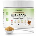 Organic Turkey Tail Mushroom Supplement for Senior Dogs & Cats – 10-in-1 Functional Mushroom Powder with CoQ10 for Immune Support, Digestive Health – Chicken Flavor, Scoop Included