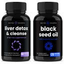 NutraChamps Liver Cleanse Detox και μαύρο λάδι κάψουλες σπόρων