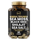 Maju Superfoods 18-in-1 Sea Moss, Black Seed, Shilajit, Sea Salt + D3 & K2, Yoğun Türler, Trace Multi Mineral Capsules, for Men & Women Mineral Electrolytes Supplements