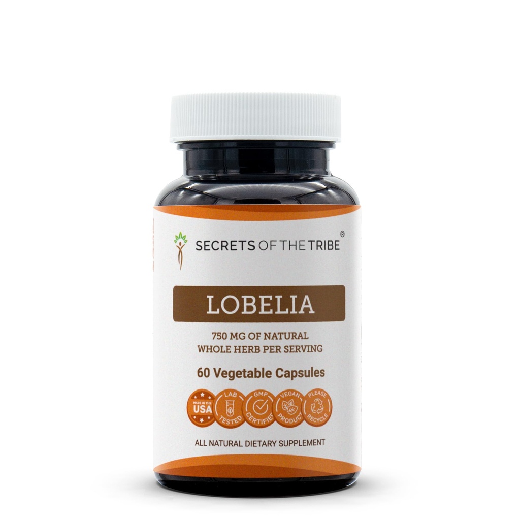 Tribe Lobelia 60 Capsules'in Sırları, 750 mg, Sorumluluksız Lobelia (Lobelia Inflata) Herb (60 Capsules)