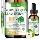 Moringa Leaf Extract Liquid Drops - Liquid Moringa Supplement 1000 mg with Turmeric, Quercetin, Elderberry, Sea Moss, Vitamin C & Zinc, for Energy Immune Antioxidant Digestive Support, 2 Fl Oz