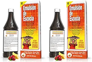 EMULSION DE ESCOCIA Strawberry/Dana 6.5 Oz. Cod Liver Oil (Pack of 2)