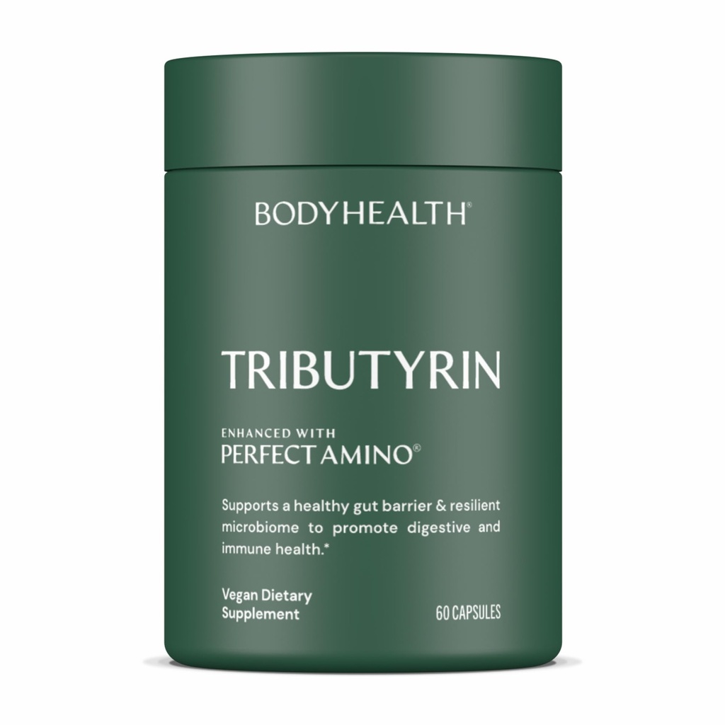 BodyHealth Tributyrin 200mg - Tri-Butyrin Supplement for Gut Health Support, Digestive Comfort, Microbiome Balance & Immune Support* - 60 Capsules