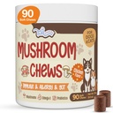 Turkey Tail Mushroom for Dogs, TailSphere 12-in-1 Mushroom Chews for Dog Immune, Gut, Skin & Coat Support, 7-Mushroom Blend with Reishi & Lion’s Mane, Probiotics & Omega-3, Chicken Flavor, 90 Count