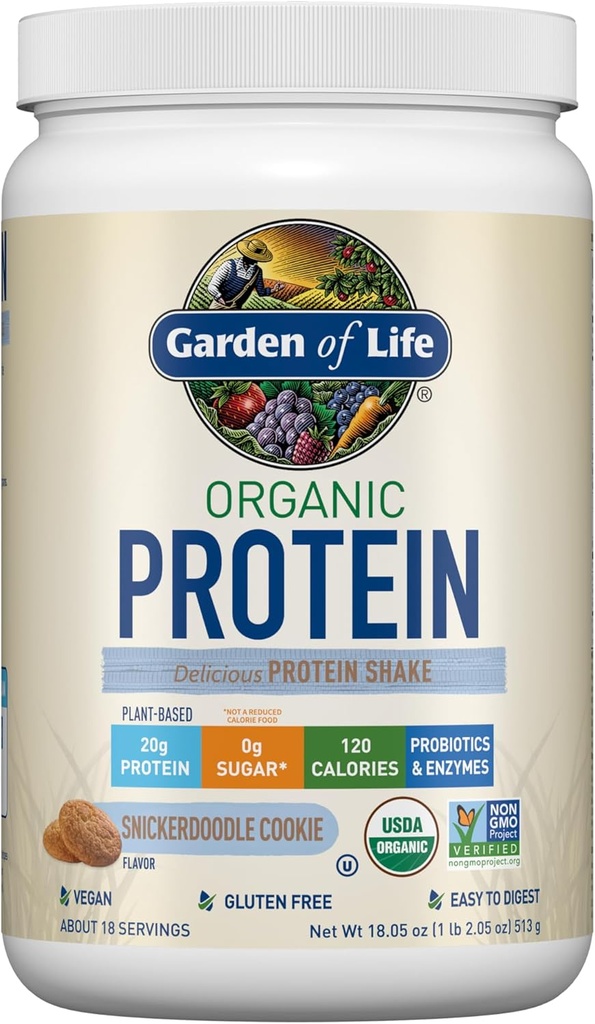 Life Vegan Protein Toz Bahçesi - Snickerdoodle Cookie - 20g Plant Protein, BCAAs, Probiyotiks & Digestive Enzymes - Gluten-Free, Non-GMOMO