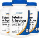 Nutricost Betaine Anhidrus Caps 1500 mg, 60 Şişe (3 Şişe) hizmet eder.