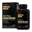 GNC Mega Erkekler 50 Plus Multivitamin Caplets, Klinik olarak Proven, Heart & Prostate Health, B Vitamins, Saw Palmetto, Memory, Vitamin D-3, 120 sayı