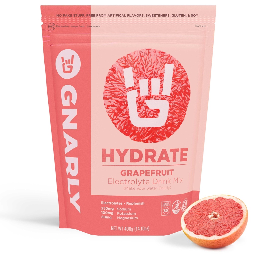 Gnarly Nutrition Hydrate Electrolyte Toz – Ruby Red Grapetre Egzersiz Hydration Drink Mix – NSF Contents Sertifikalı – Elektrolyte Çözüm, Performans ve Kurtarma – Ruby Red Grapetre, 14.10 ozz