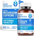 Bold Botanica Mushroom Supreme 7 – συμπλήρωμα μανιταριών – Βιολογικά εκχυλίσματα Turkey Tail, Chaga, Phellinus, Reishi, Cordyceps, Maitake, Shiitake για την Ανοσολογική Υποστήριξη & Βέλτιστη Ευεξία, 60 Caps