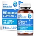 Bold Botanica Mushroom Supreme 7 – συμπλήρωμα μανιταριών – Βιολογικά εκχυλίσματα Turkey Tail, Chaga, Phellinus, Reishi, Cordyceps, Maitake, Shiitake για την Ανοσολογική Υποστήριξη & Βέλτιστη Ευεξία, 60 Caps
