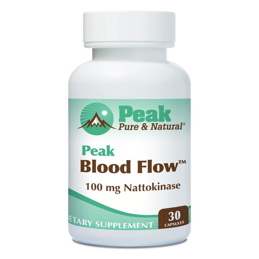Peak Pure & Natural Peak Blood Flow - Nattokinase Supplement - Healthy Blood Circulation Supplements for Adults 