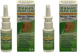 Seagate Products Homeopathic Olive Leaf Nasal Spray 1 oz Şişe, 2 Pack, 1 Fl Oz (Pack of 2)