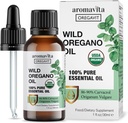 Vahşi Oregano Petrol Organik -% 100 Saf Undiled Organik Vahşi Oregano Petrol 86-% 90 Carvacrol, Immune Support - Plant-Based, Herbal Supplement - Vegan, GMO, Gluten Free, 1fl.oz/30 ml