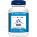 Dükkan Vitamin Magnezyum Oksit 400 mg - Temel Günlük Mineral Formula Enerji Üretimi, Kas Rahatlama, Bone Health ve Digestive Regularity (200 Capsules)