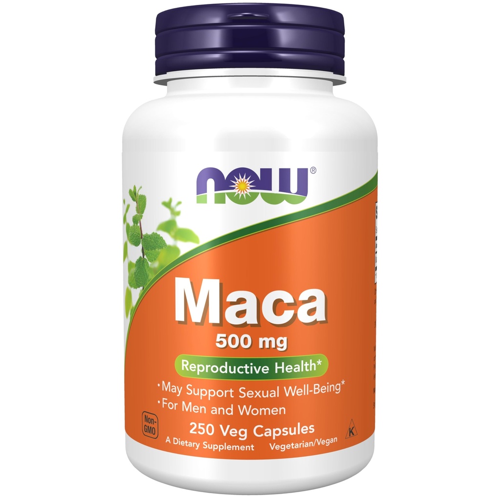 Şimdi Gıdalar Tamamlıyor, Maca (Lepidium meyenii) 500 mg, Erkekler ve Kadınlar için, Üreme Sağlığı*, 250 Veg Capsules