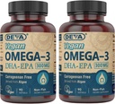 DEVA Vegan DHA-EPA Beslenme Supplement, Algae, 300 mg Potency, 90 Vegetarian Softgels - 2 Paket