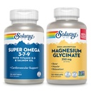 SOLARAY Super Omega 3, 7, 9 ve Magnezyum Glycinate Sche - Essential Fatty Acids ve Chelated Sağlıklı Kalp, Bones ve Relaxation Support - 120 Softgels, 275 VegCaps