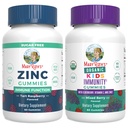MaryRuth Organics Zinc (Tart Raspberry) & Kids Immunity Gummies (Mixed Berry) | Clean Label Project Verified® | Vitamins for Immunity & Overall Health and Wellness | Vegan, Non-GMO, No Gelatin