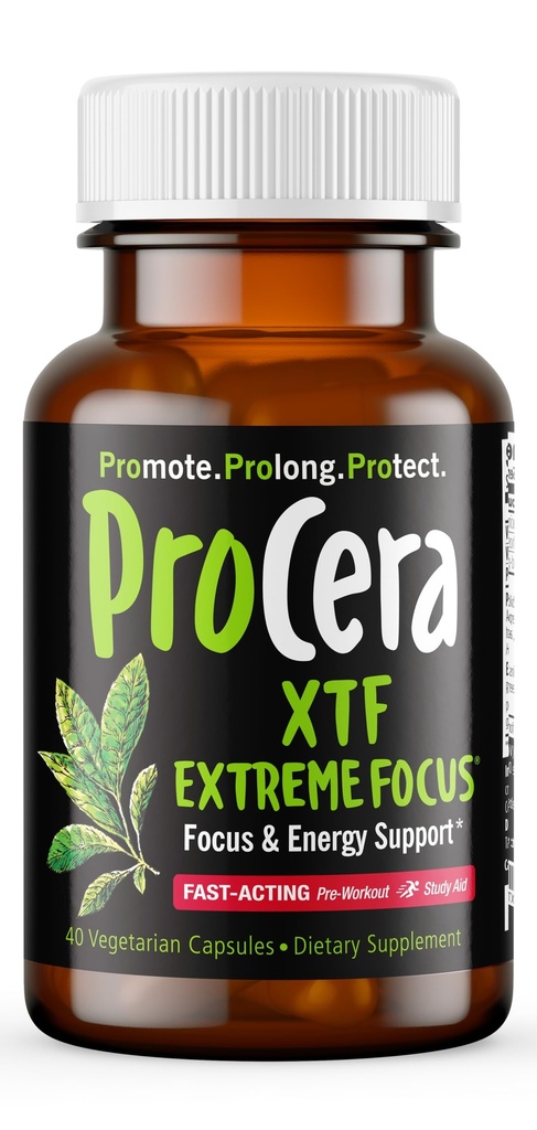 Procera XTF - Perfect Study Aid - Immediate Results - Improved Focus & Memory Retention - Increased Oxygen & Blood Flow - Mental Clarity - Energy Boost - Slow Cognitive Decline - 40 Count