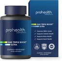 ProHealth NAD Triple Boost Ultra + 500mg Niagen NR. 3X NAD+ Optimizer Plus Apigenin, PQQ, Quercetin. Προωθεί τη μακροζωία, την καρδιά και την υγεία του εγκεφάλου, ενεργοποιεί Sirtuins για την επισκευή κυττάρων (30 εξυπηρετήσεις)