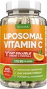 DACHA Natural Liposomal Vitamin C - 1700 mg, 200 Capsules, Immune System & Collagen Branson, High Abxia Fat ► VIT C, Buffered, Skin Vitamins, Vegeterian, Vegan