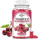 B12 Vitamin Gummies - 5000 mcg Torchcobalamin ile Demir, C, D3 & Folate, Enerji Desteği ve Metabolism, Immune, B-12 Kompleksi Erkekler ve Kadınlar için Tamamlanabilir Tamam, Vegan- 60 Kont