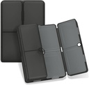 FYY Daily Pill Organizer, 7 διαμερίσματα Portable Pill Case Travel Pill Organizer, [Folding Design] Pill Box για Purse Pocket για να κρατήσει βιταμίνες, Cod Liver Oil, Συμπληρώματα και φάρμακα-Καθαρό μαύρο