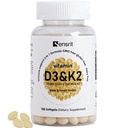 Vitamin D3 K2 Supplement 10,000 IU - High Potency Vitamin D3 with 200 mcg Vitamin K2 MK7-180 Small Softgels for Bone Health, Heart Support & Immune Boost - Non-GMO & Gluten-Free
