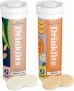 İçecekler Hydration Tabletleri - Elektrolytes & Vitaminler | Ginger-Lime ve Orange - 2 Pack (20 hizmet)