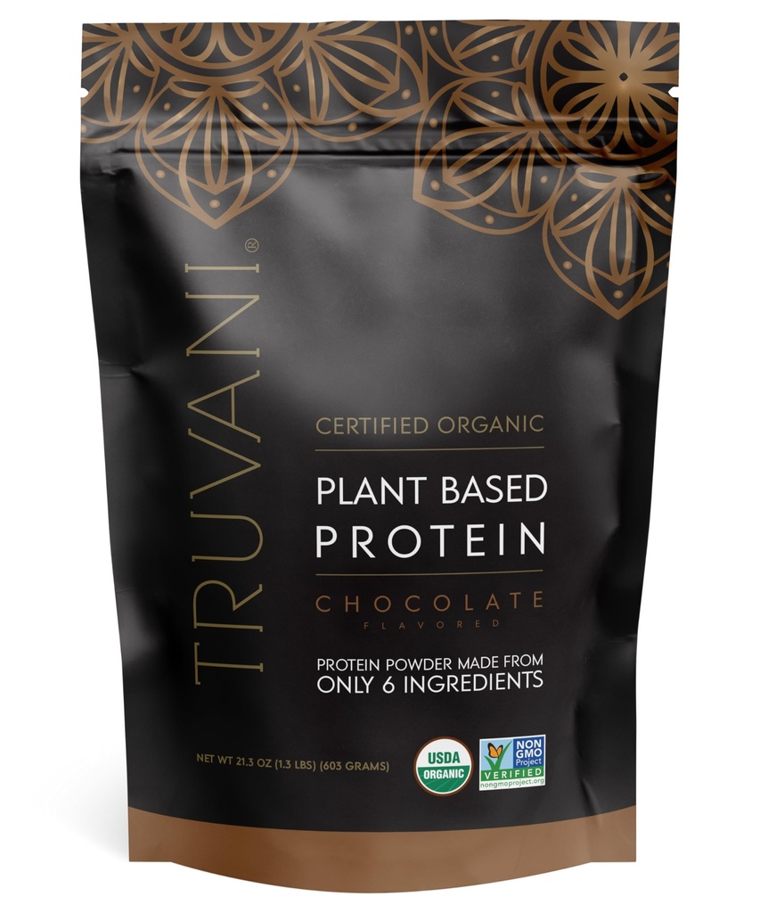 Truvani Vegan Pea Protein Toz | Çikolata | 20g Organik Bitki Tabanlı Protein | 18 Servisler | Keto | Gluten & Dairy Free | Low Carb | No Ek Olmayan Şeker