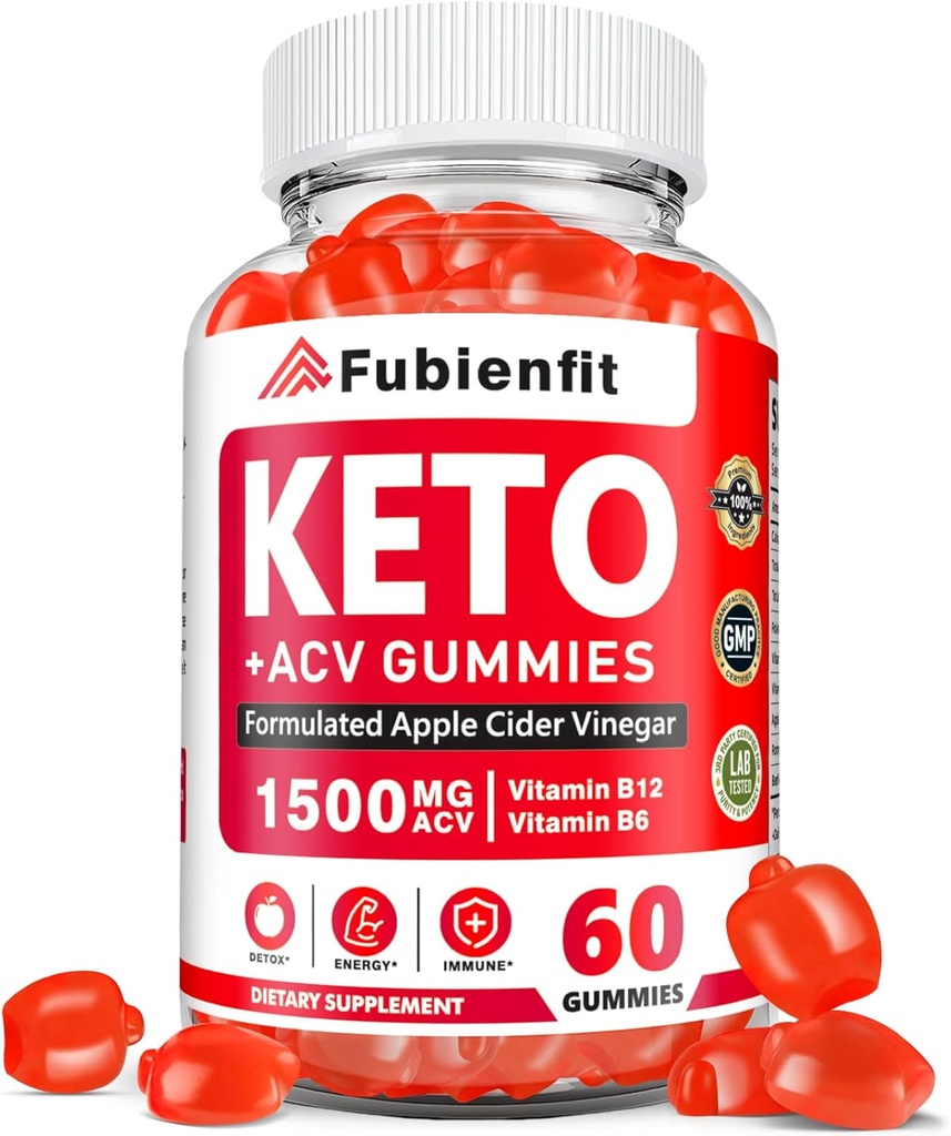 Kadınlar için Keto ACV Gummies - Apple Cider Vinegar Gummies with Mother, B Vitamins, Pomegranate & Beet Root - Metabolism, Vegan, Sugar-Free, 60 Ct