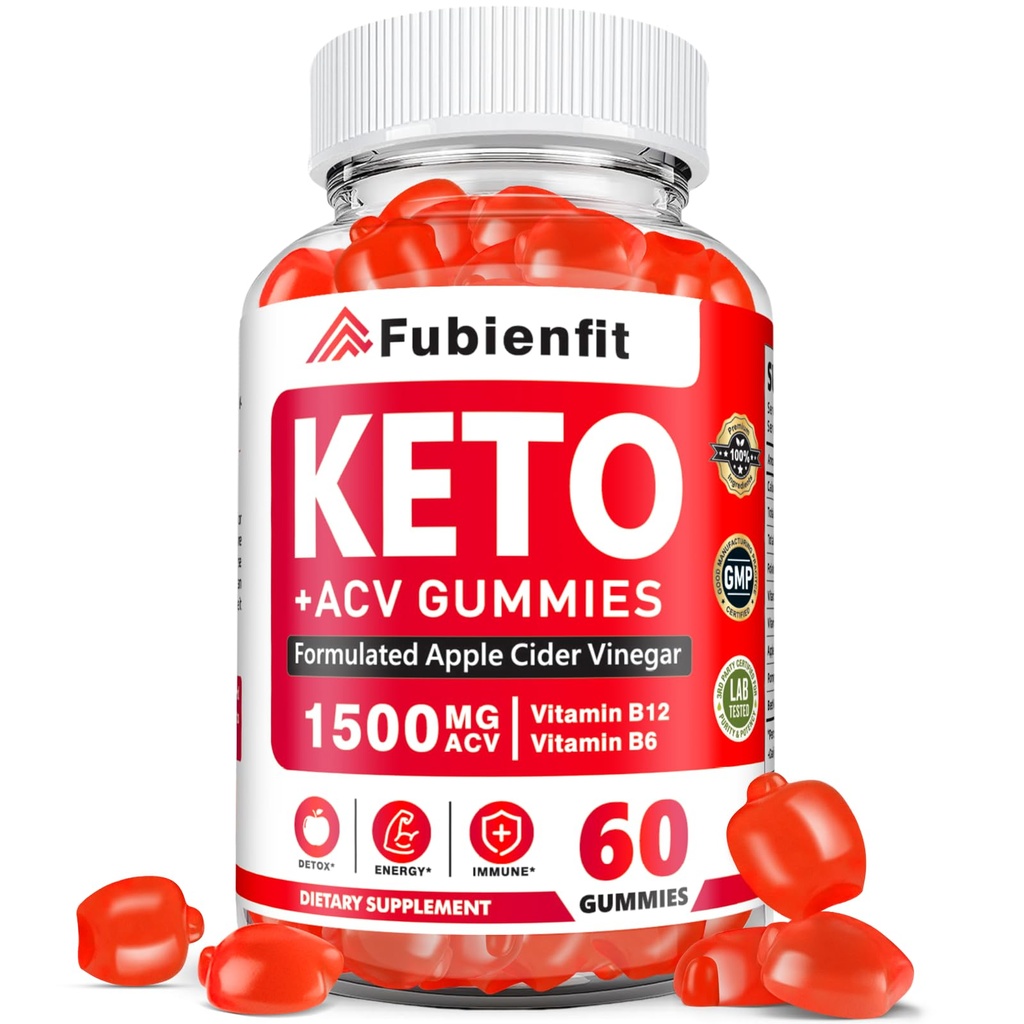 Kadınlar için Keto ACV Gummies - Apple Cider Vinegar Gummies with Mother, B Vitamins, Pomegranate & Beet Root - Metabolism, Vegan, Sugar-Free, 60 Ct