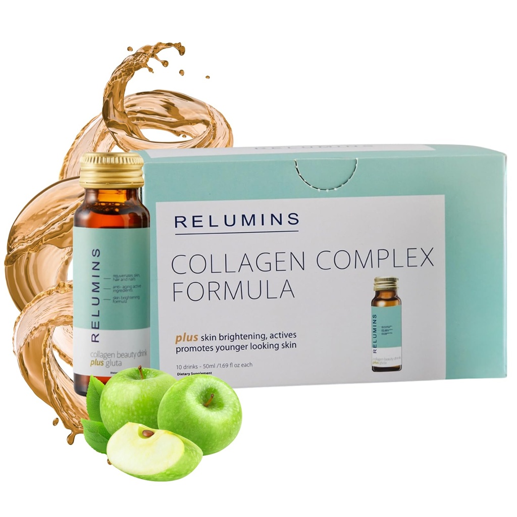 Prolutathione, Hyaluronic Acid & Antioksis - Post-Summer Skin Recovery & Made in USA - Apple Flavor - 10 Şişe x 50mL