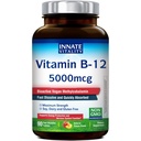 Innate Vitality Vitamin B12 5000mcg, Sublingual, Vegan Mecobalamin, Hızlı Dissolve Tabletler, Doğal Peach Flavor, Supports Energy Production & Health Nervous System, 90 Tabletler