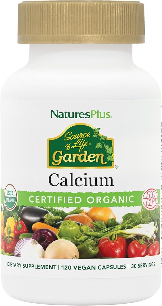 NaturesPlus Life Garden'ın Kaynağı AlgaeCal ile Organik Tarımı Onayladı - 1000 mg, 120 Vegan Capsules - Plant-Based Bone Health Support Supplement - Vegetarian, Gluten-Free - 30 Servisler