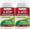 Best Naturals 2 Packs 5-HTP (5-hydroxytryptophan) 100 mg 120 Capsules