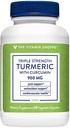 Η Τριπλή Δύναμη Βιταμίνης Shoppe Turmeric με Κουρκουμίνη 900mg, Υποστηρίζει Κοινή Κινητικότητα & Παρέχει Αντιοξειδωτικά Οφέλη & 5mg Βιοπερίνη για την ενίσχυση της θρεπτικής απορρόφησης - Μια φορά την ημέρα (60 κάψουλες)