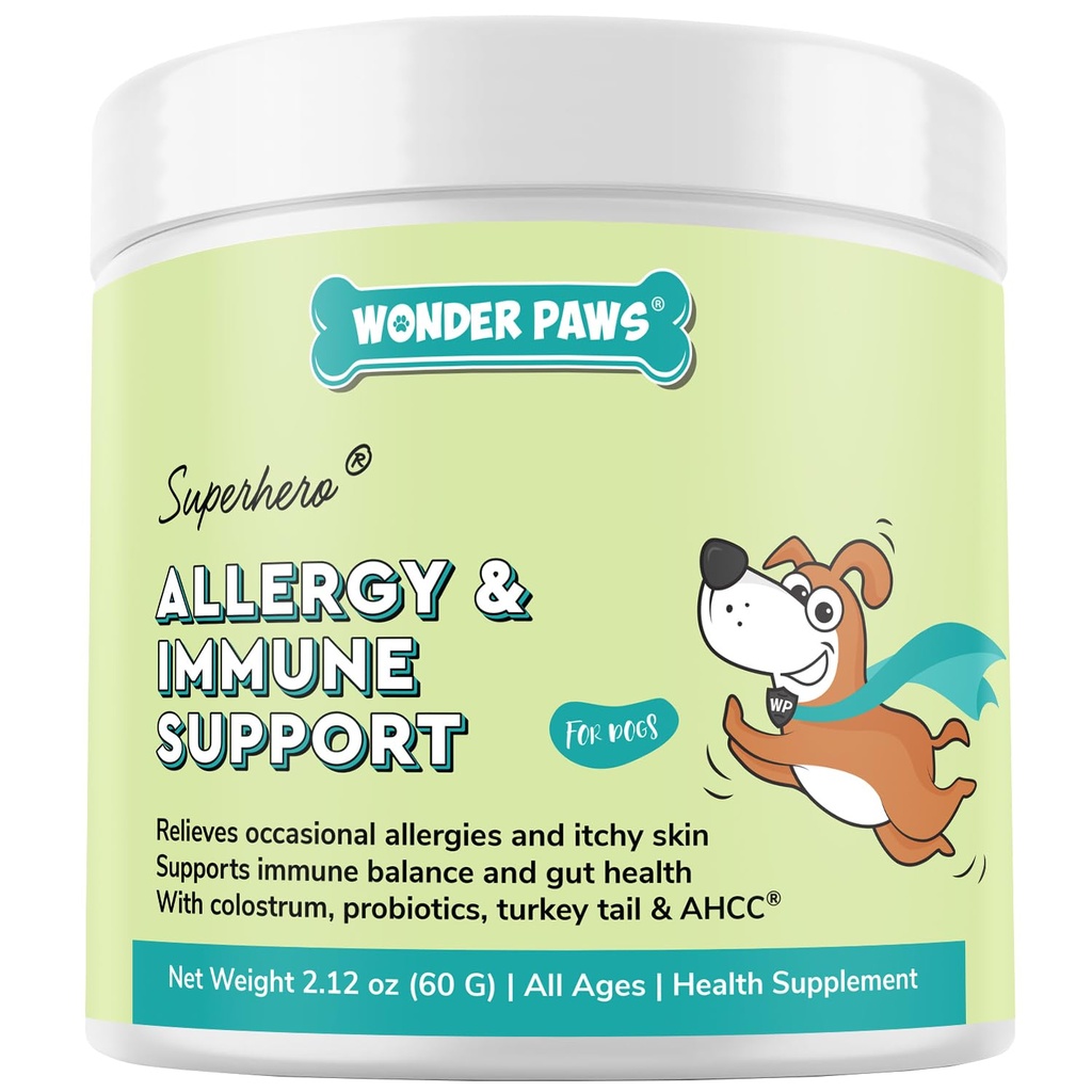 Premium Allergy & Immune Probiotics for Dogs – Allergy Relief, Itchy Skin Relief, Scratching, Digestion, Seasonal Allergies & Immune Support - Allergy Immune + Itch With Quercetin & Mushrooms - 2.12oz