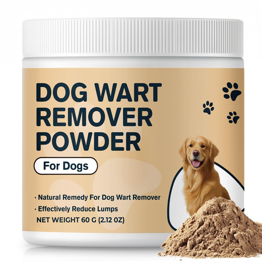 Dog Wart Remover & Lipoma Treatment for Dogs - Turkey Tail Mushroom Powder with AHCC, L-Lysine, Taurine & Zinc - Lumps & Bumps Immune Support Supplement