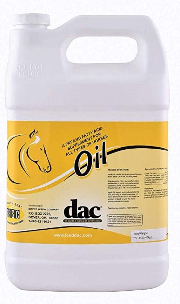 DAC Oil Gallon Jug Horse Kilo Piorie Fat Fatty Acid Coat Skin Health Supplement