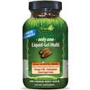 Irwin Naturals Only One Liquid-Gel Multi with Iron - 60 Liquid Softgels - Daily Essential Vitamins, Minerals, Antioksis, Omega-3s & Green Super Foods