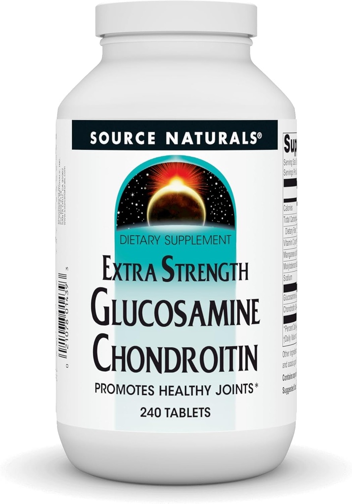 Source Naturals Extra Strength Glucosamine Chondroitin, Sağlıklı Anonimleri teşvik eder*, 240 Tablet